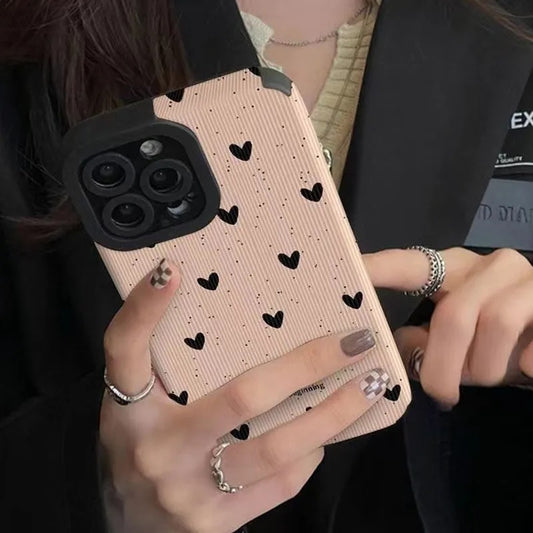 Love Heart Couples Camera Protection Case designed for iPhone