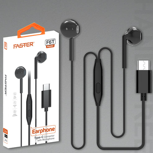 FASTER F6T Type-C Handsfree with Mic