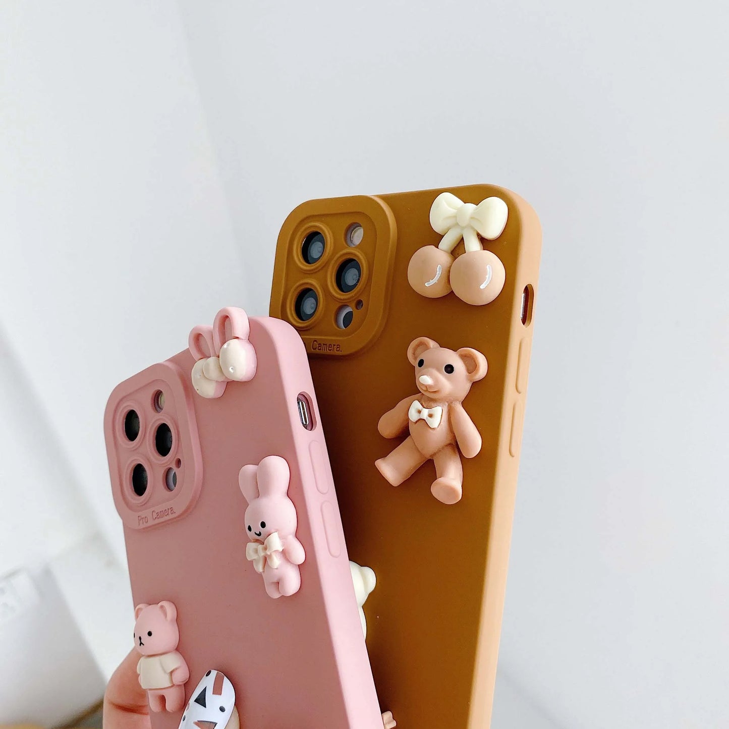 Trendy 3D Bears Phone Cases: Soft Silicon Back Covers for iPhone