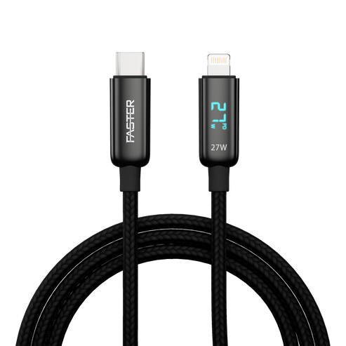 Fast and Reliable: FASTER 27W USB-C to Lightning Digital Data Cable