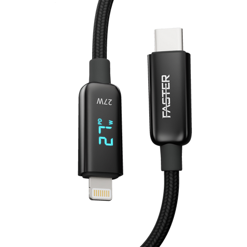 Fast and Reliable: FASTER 27W USB-C to Lightning Digital Data Cable