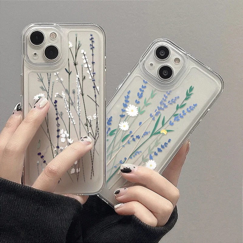 Cover Flower Soft Fundas Case For iPhone
