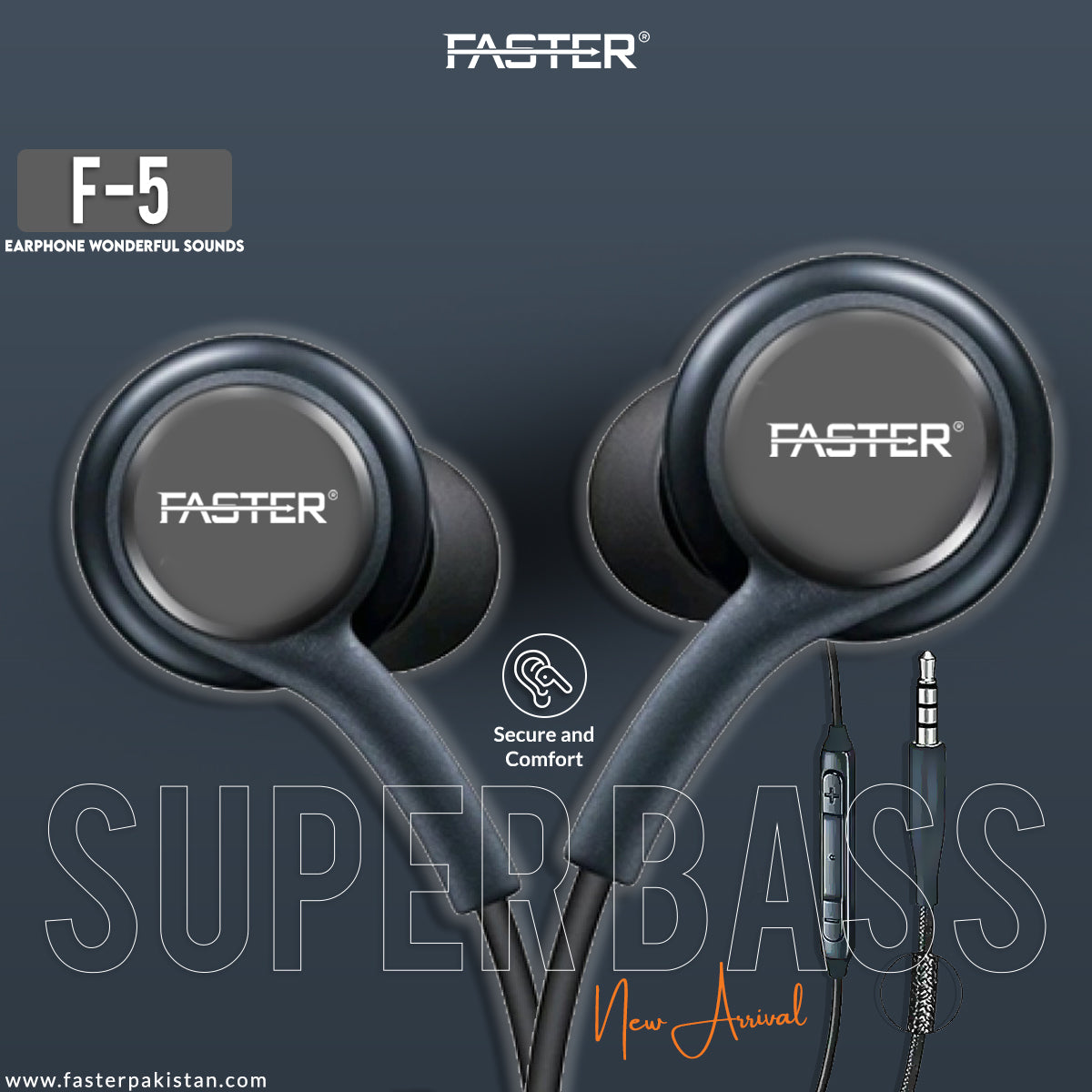 Powerful Bass, Premium Sound: FASTER F5 Super Bass Earphones