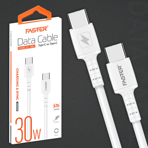High-Speed Power Delivery: FASTER FC-30W Type-C to Type-C 3A PD Cable