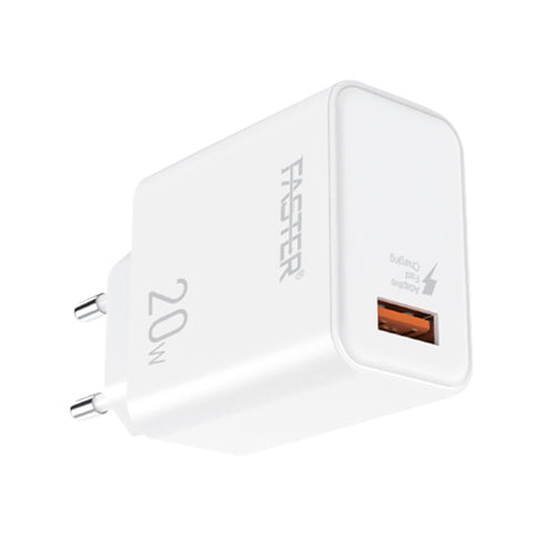 Quick Charge Anytime: FASTER FC-11QC 20W Fast Mobile Charger with Android Cable