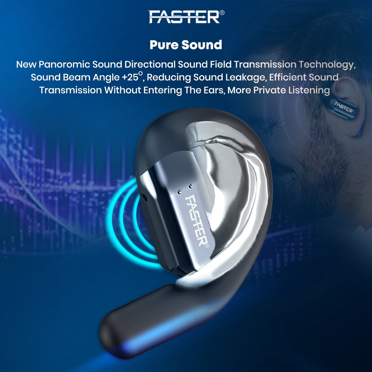 FASTER R18 OWS AirVibe ENC Noise-Cancellation Earphones