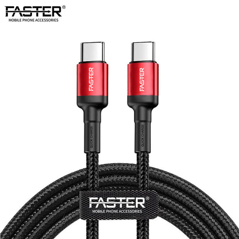 High-Power Connectivity: FASTER FC-60W Type-C to Type-C Cable