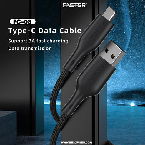 Efficient Data Transfer: FASTER FC-08 USB to Type-C Cable